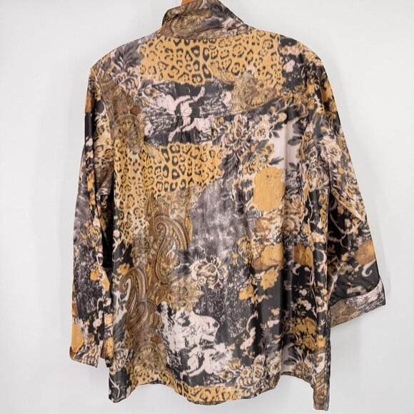 Sharon Young size XL Womens Multi-Pattern Jacket Polyester Blend - Picture 9 of 14